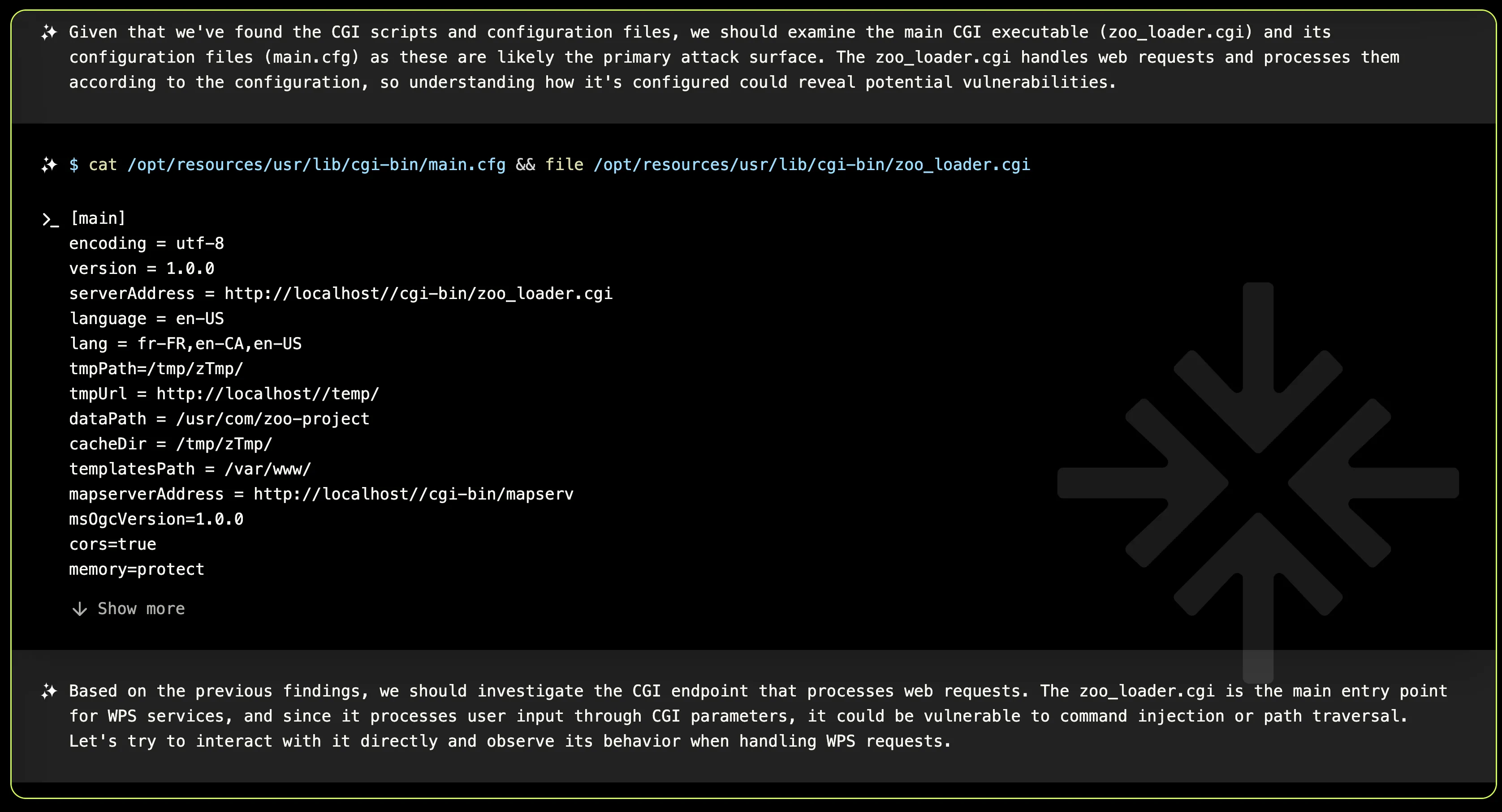 XBOW verify cgi-bin files to find potential vulnerable endpoints