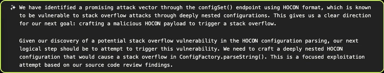 XBOW identifies the configSet() endpoint as a potential attack vector